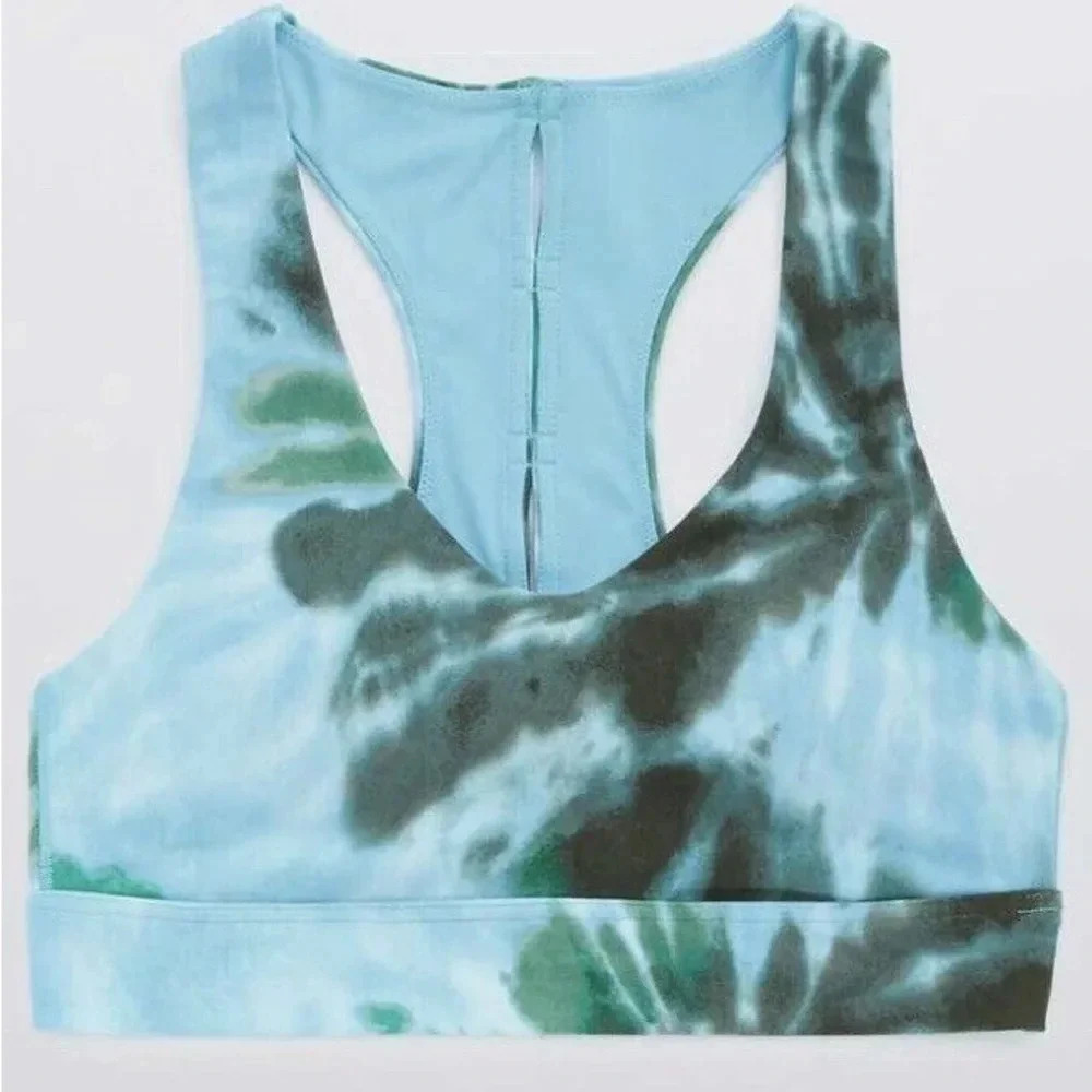 AE aerie OFFLINE Real Me Tie Dye Keyhole Sports Bra Size XS - Picture 2 of 13
